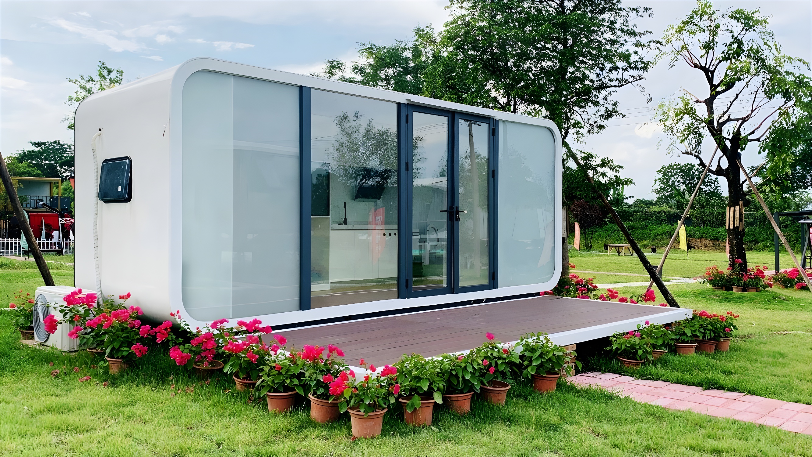 Capsule home in Irish garden